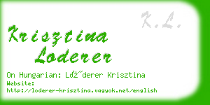 krisztina loderer business card